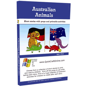 Aussie animals Printables and short stories for kids with fun facts about the animals! Great learning & Fun for kids!